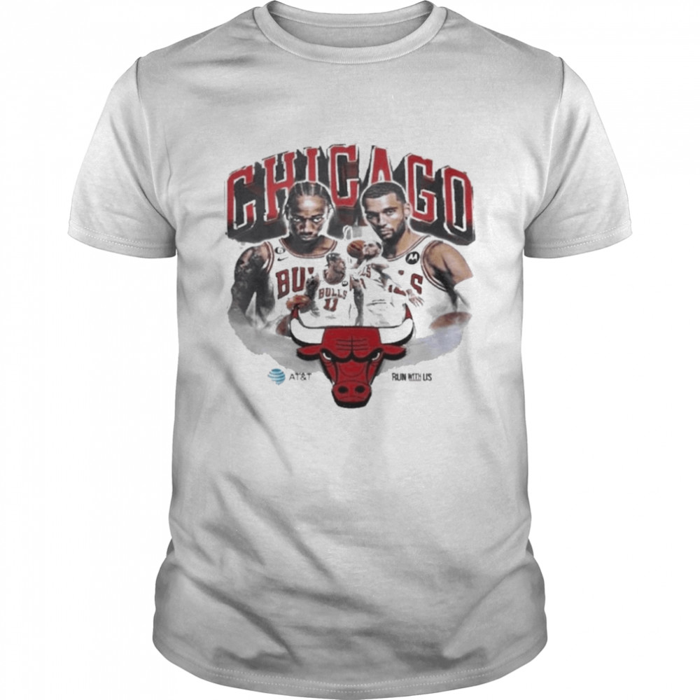 Chicago Bulls Zach Lavine Demar Derozan At And T Run With Us 2022  Classic Men's T-shirt