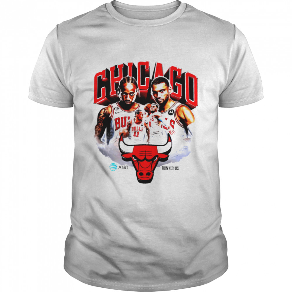 Chicago Bulls Zach Lavine Demar Derozan at and t run with us shirt Classic Men's T-shirt