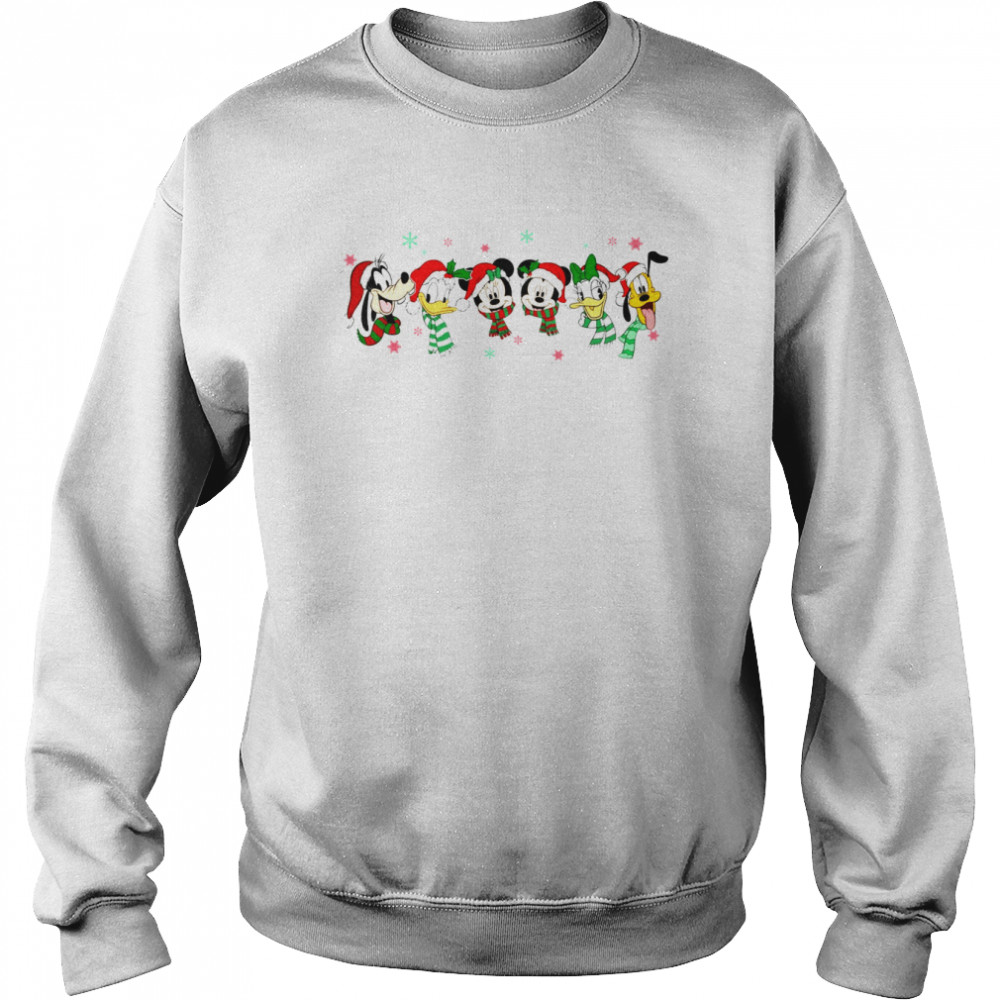 disney cute mickey and friends christmas shirt unisex sweatshirt