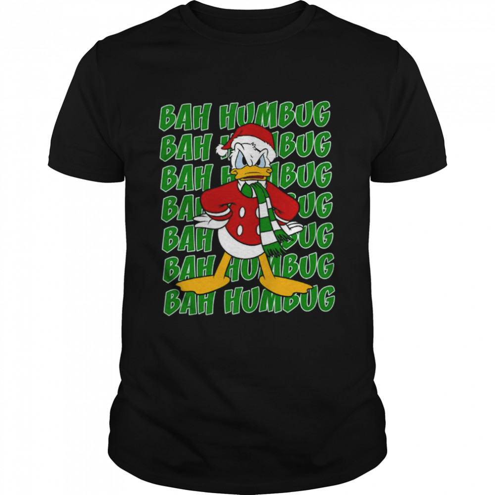Disney Donald Duck Bah Humbug Christmas Text Stack T- Classic Men's T-shirt