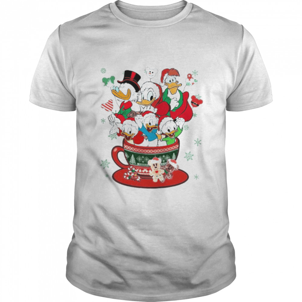 Disney Ducktales Christmas Coffee Cup Balloon shirt Classic Men's T-shirt