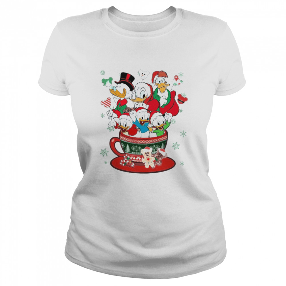 disney ducktales christmas coffee cup balloon shirt classic womens t shirt