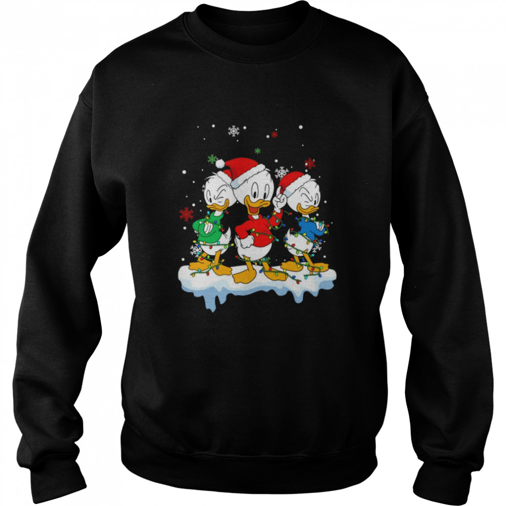 Disney Ducktales Huey Dewey and Louie Christmas Lights  Unisex Sweatshirt