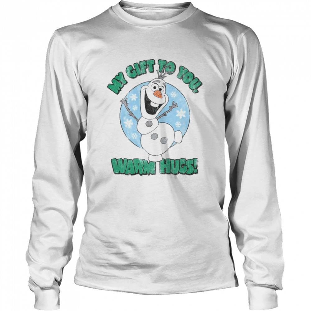 Disney Frozen Olaf My Gift To You Warm Hugs Christmas shirt Long Sleeved T-shirt