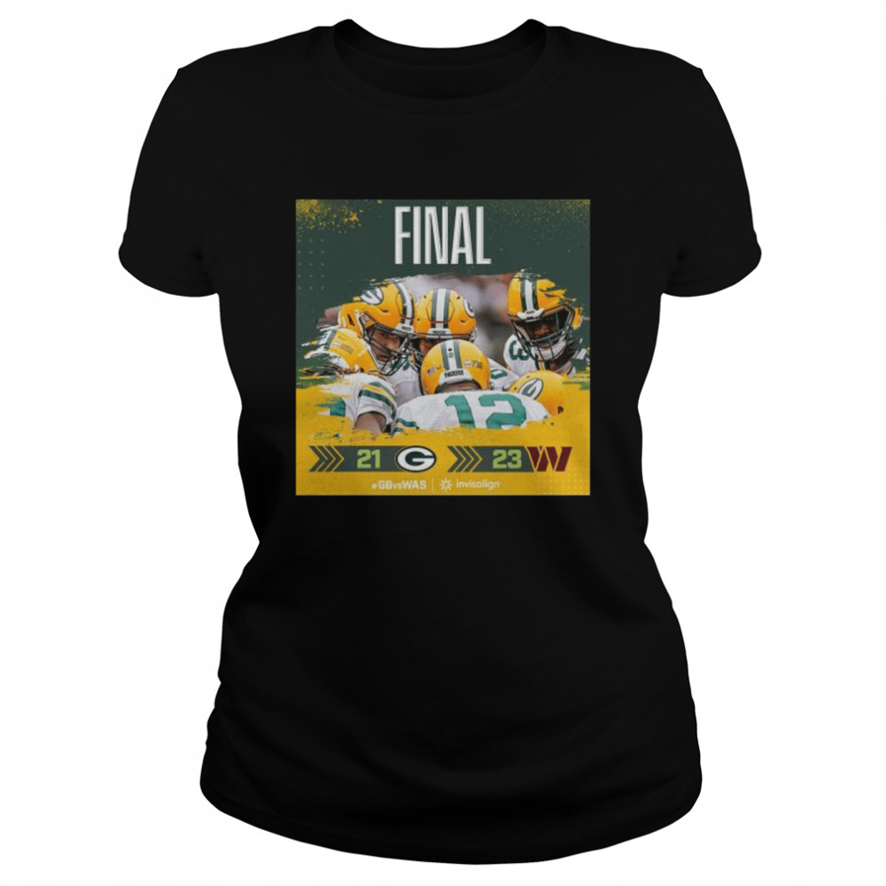Green Bay Packers vs. Washington Commanders Final 21 23 2022 shirt Classic Women's T-shirt