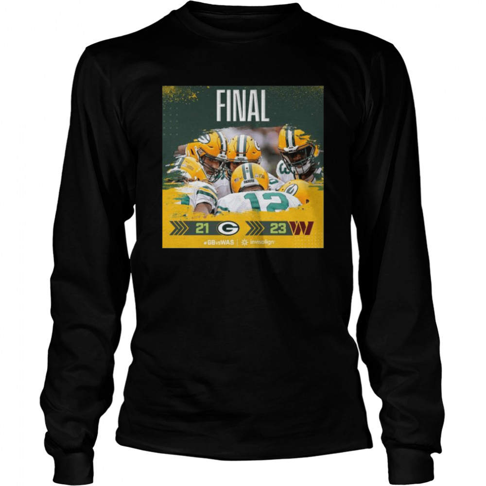 Green Bay Packers vs. Washington Commanders Final 21 23 2022 shirt Long Sleeved T-shirt