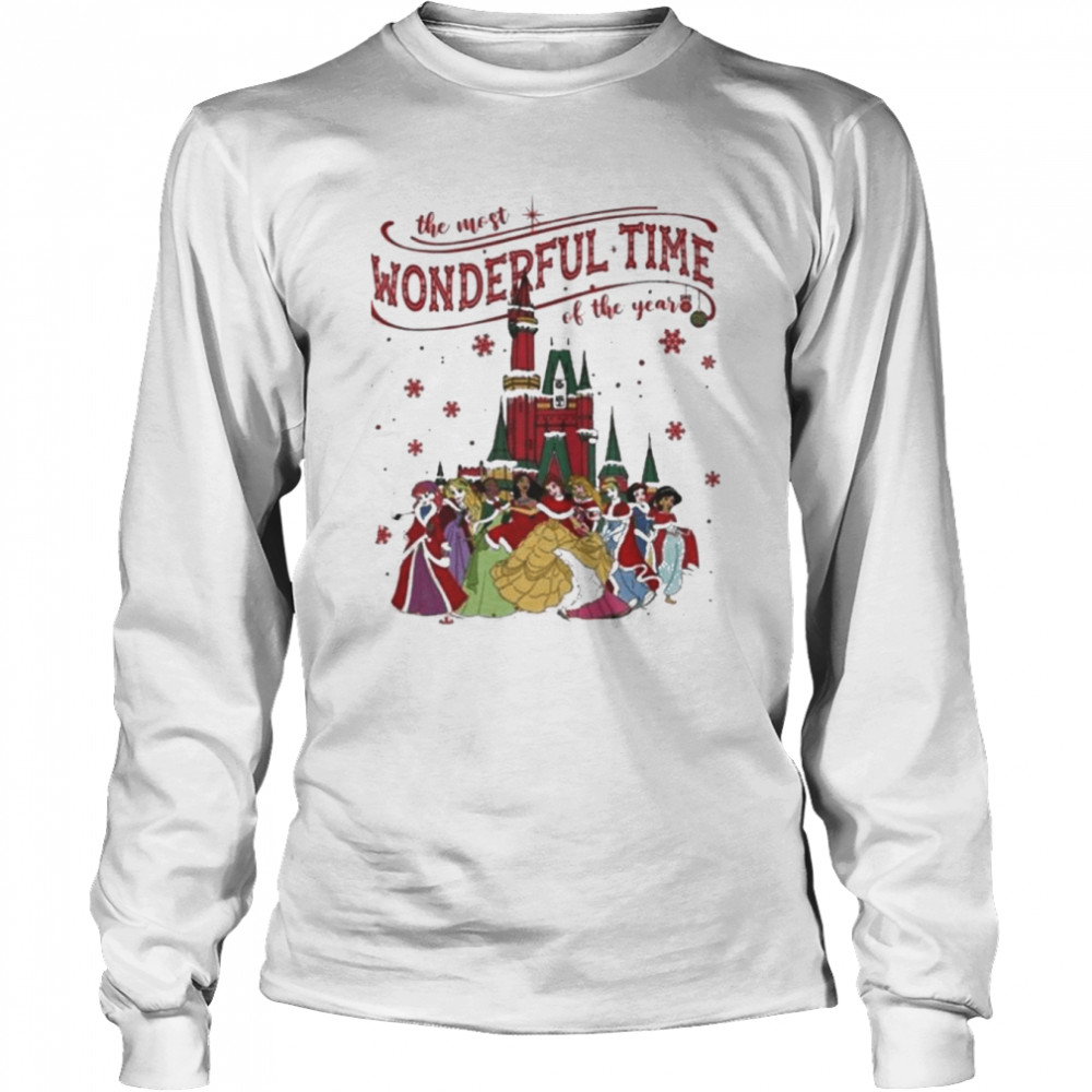 its the most wonderful time of the years disney princess characters christmas long sleeved t shirt