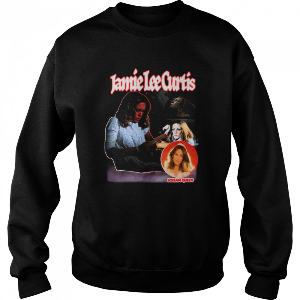 Jamie Lee Curtis Halloween Horror Movie Scream Queen Retro Styled shirt Unisex Sweatshirt