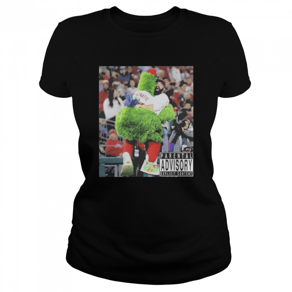 Kyle Schwarber Hug Phillie Phanatic Mascot shirt Classic Women's T-shirt