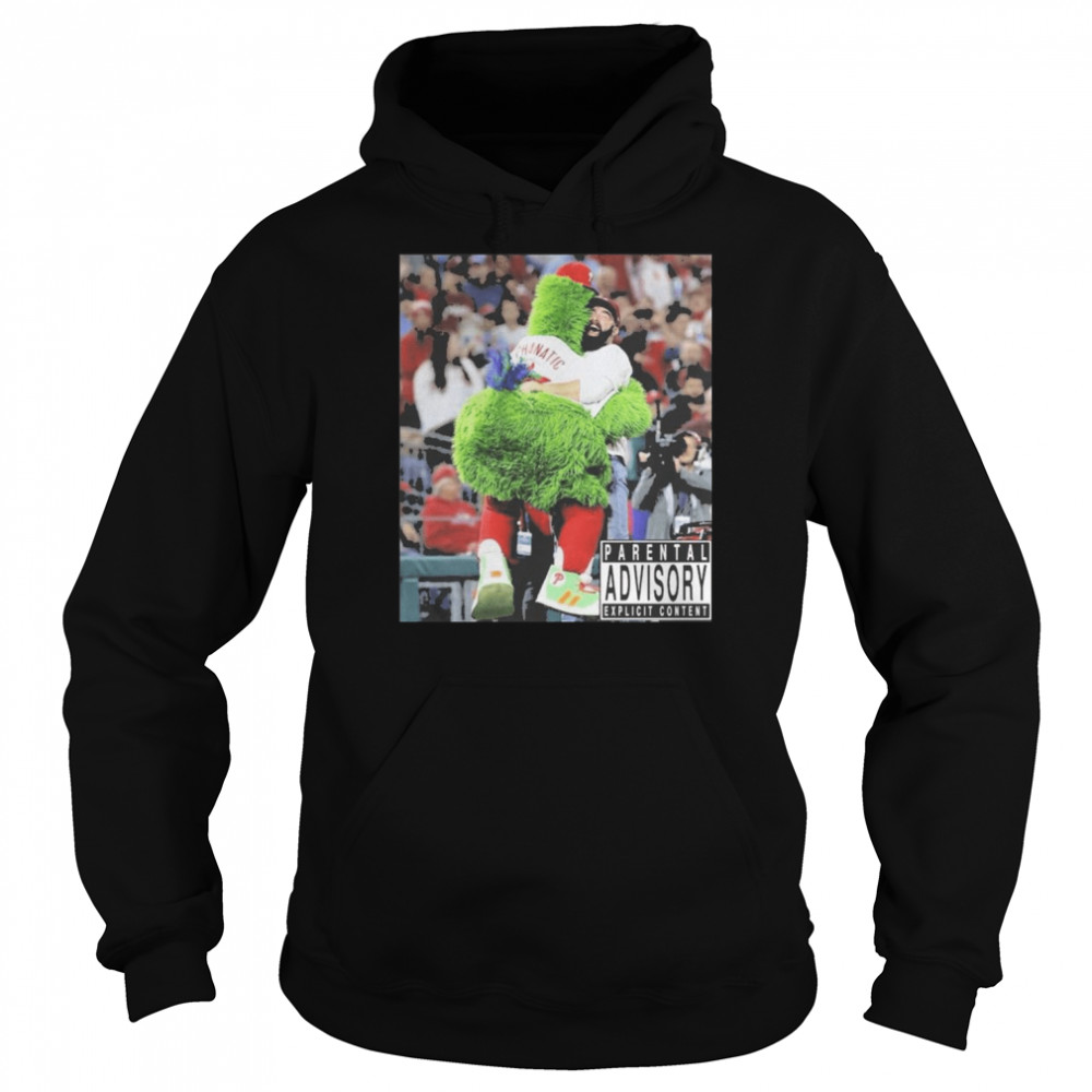 Kyle Schwarber Hug Phillie Phanatic Mascot shirt Unisex Hoodie