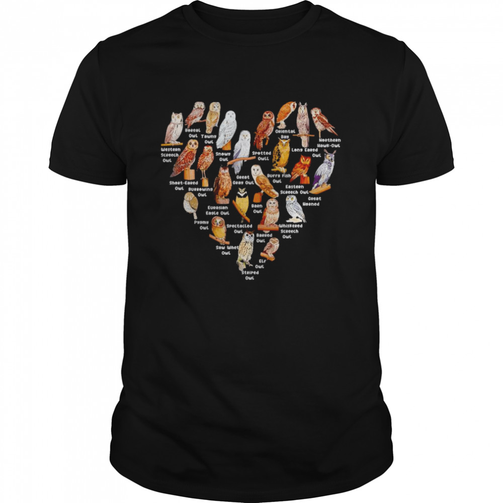 Love owls heart shirt Classic Men's T-shirt