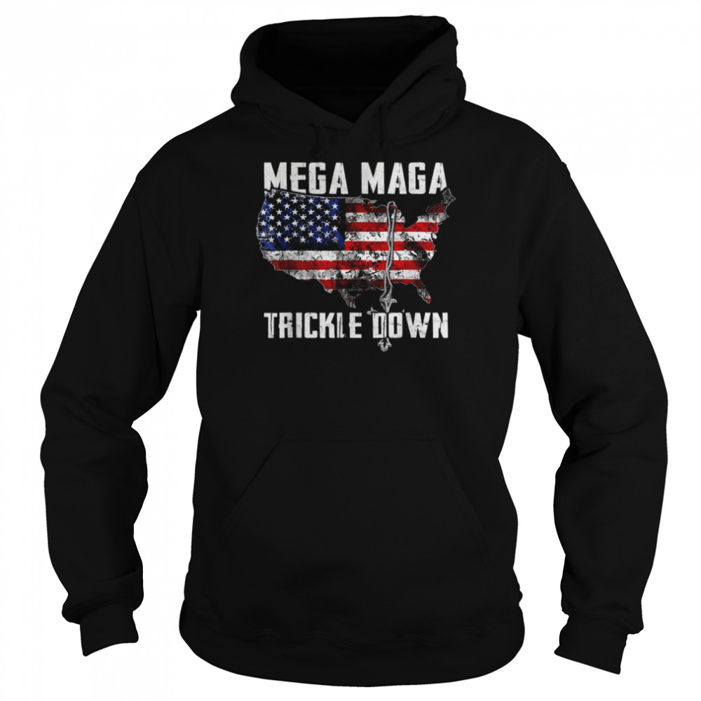 mega maga trickle down biden vintage american us flag shirt unisex hoodie