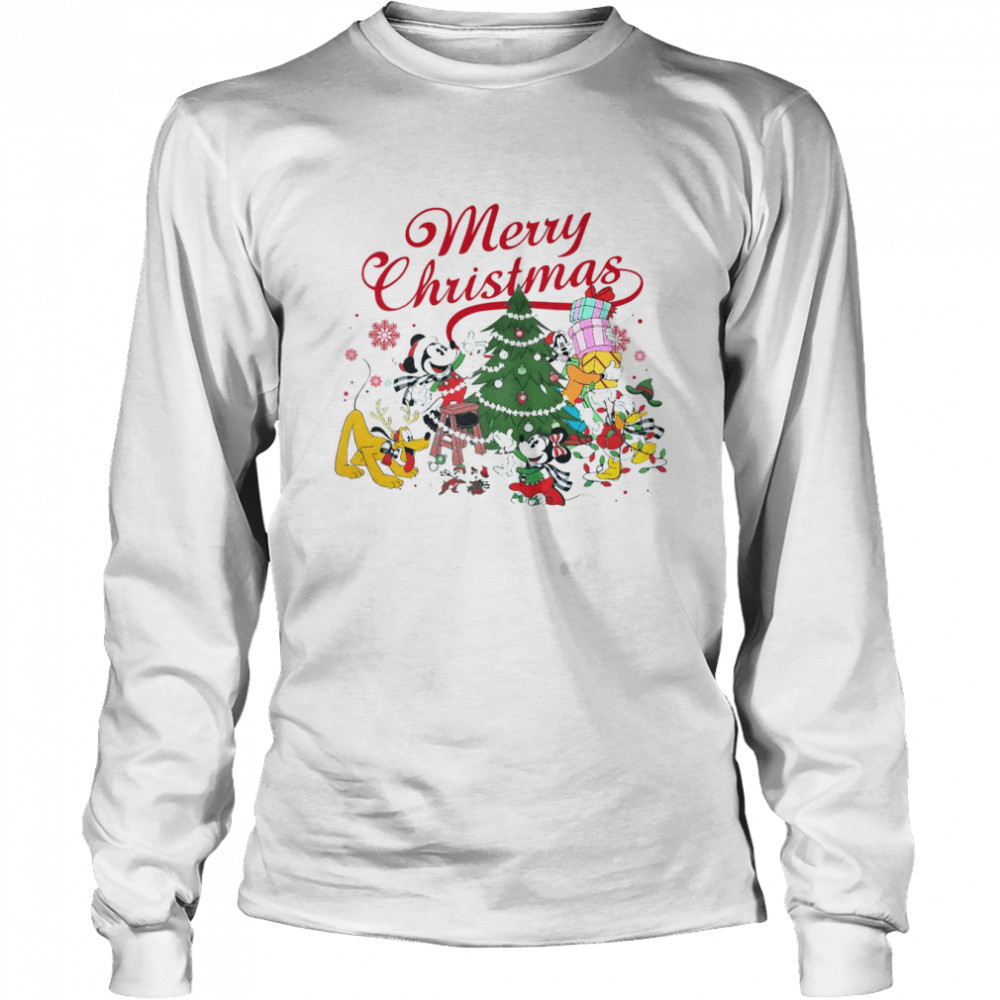 mickey mouse and friends christmas shirt long sleeved t shirt