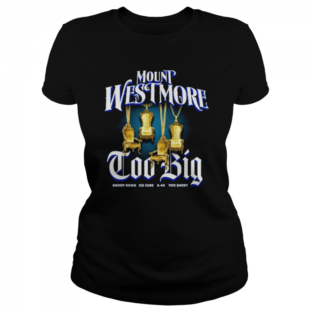Mount Westmore Too Big Snoop Dogg Ice Cube E-40 Too Short 2022  Classic Women's T-shirt