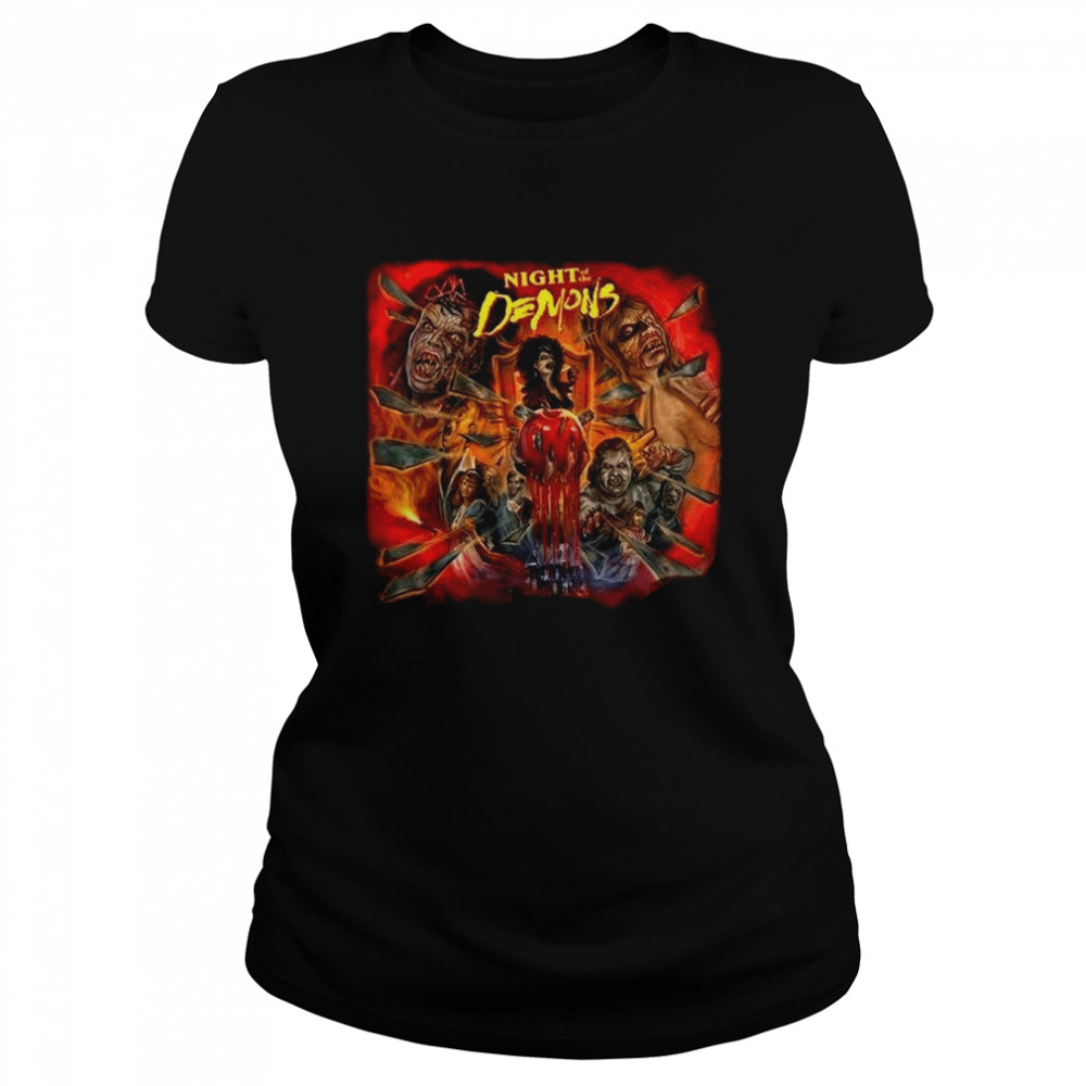 Night Of The Demons Horror Poster shirt Classic Women's T-shirt