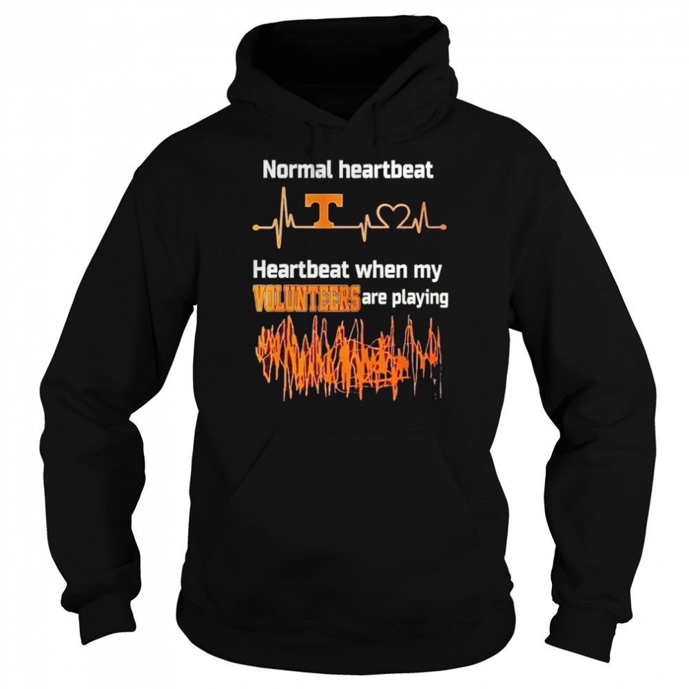 Normal heartbeat when my Tennessee Volunteers are playing shirt Unisex Hoodie