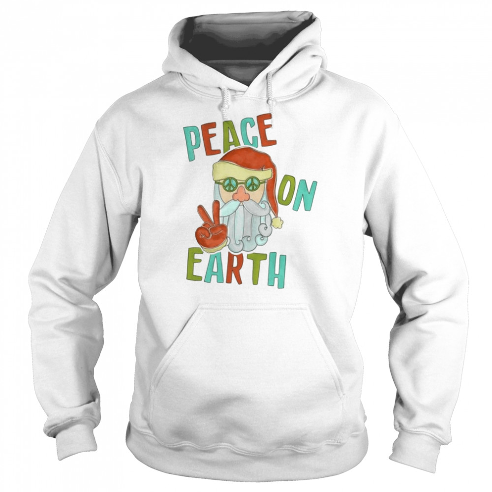peace santa christmas unisex hoodie