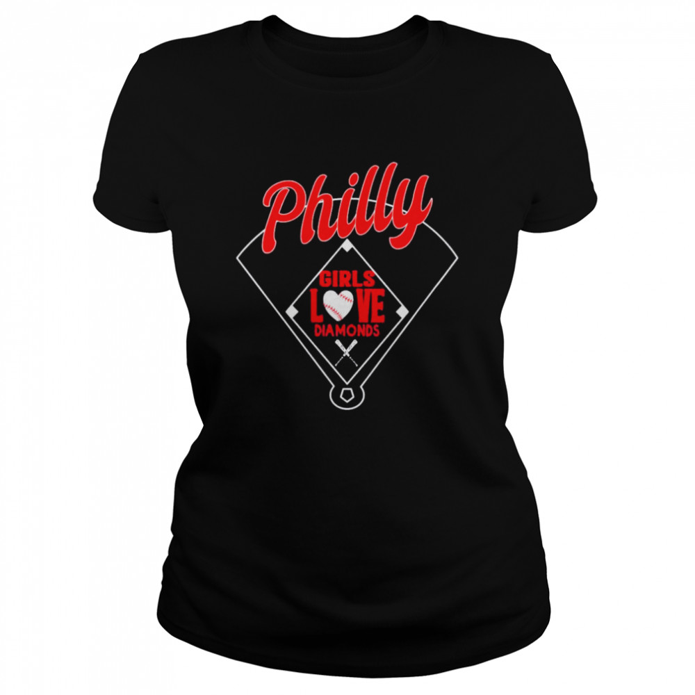 philly girls love baseball philadelphia fan shirt classic womens t shirt