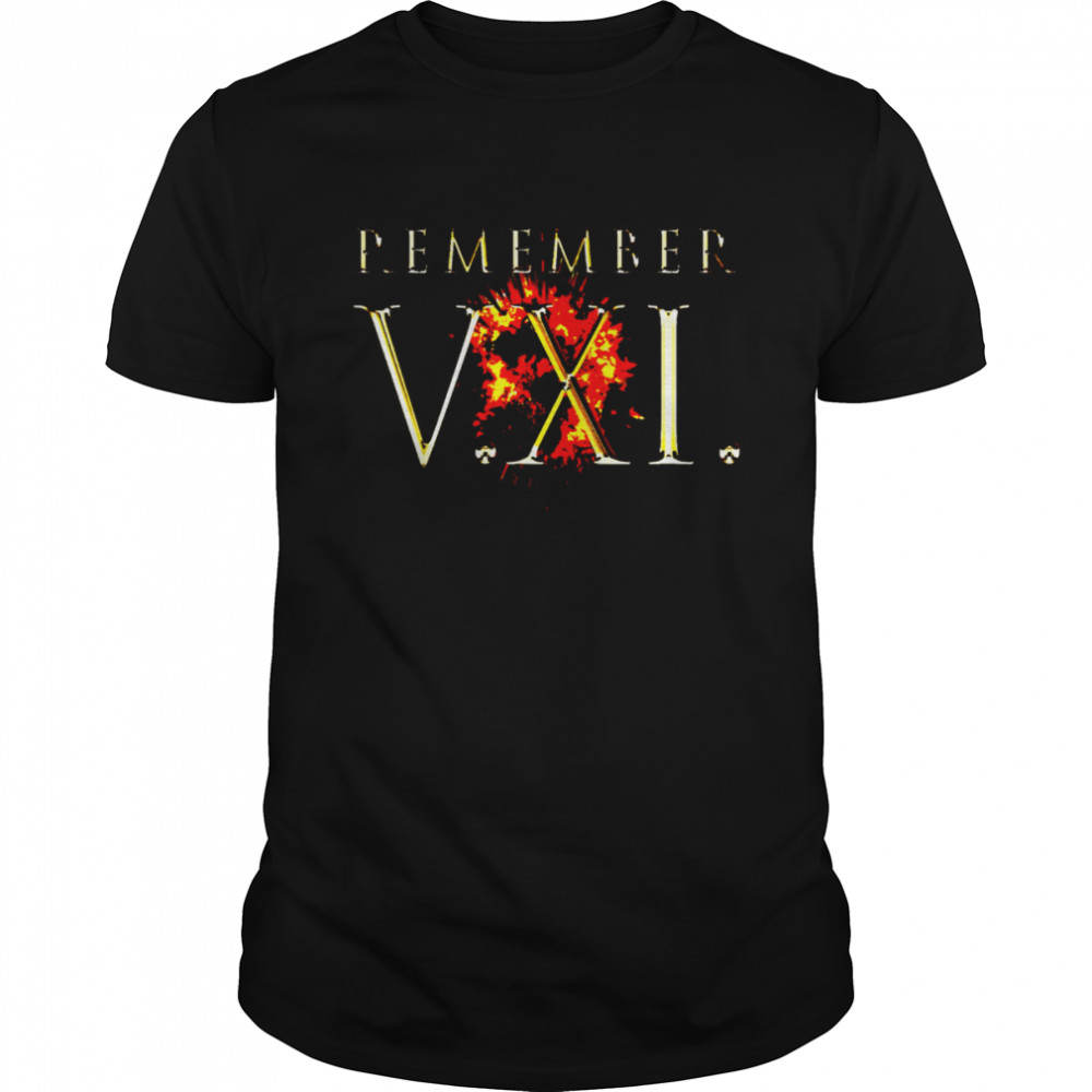Remember The Fifth Of November Gold Lettering shirt Classic Men's T-shirt