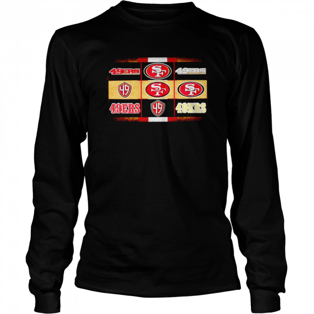 San Francisco 49ers all logo shirt Long Sleeved T-shirt