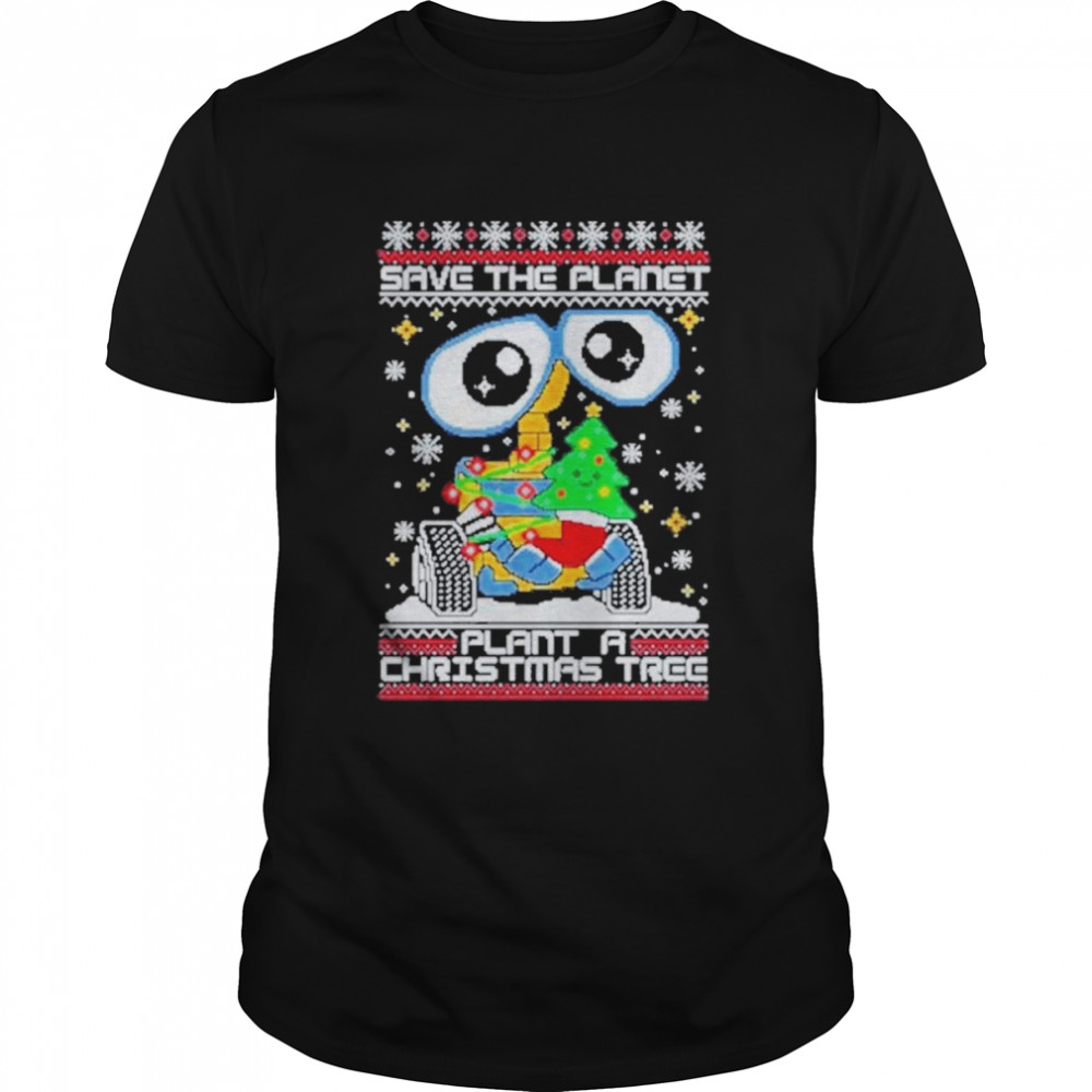 Save The Planet Plant A Tree Ugly Christmas  Classic Men's T-shirt