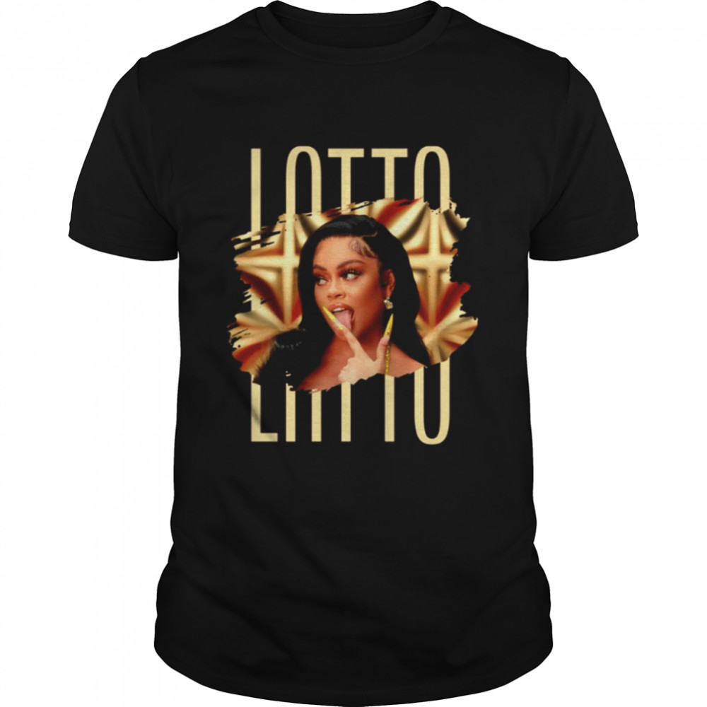 Sexy Latto Photo With Text Gold shirt Classic Men's T-shirt