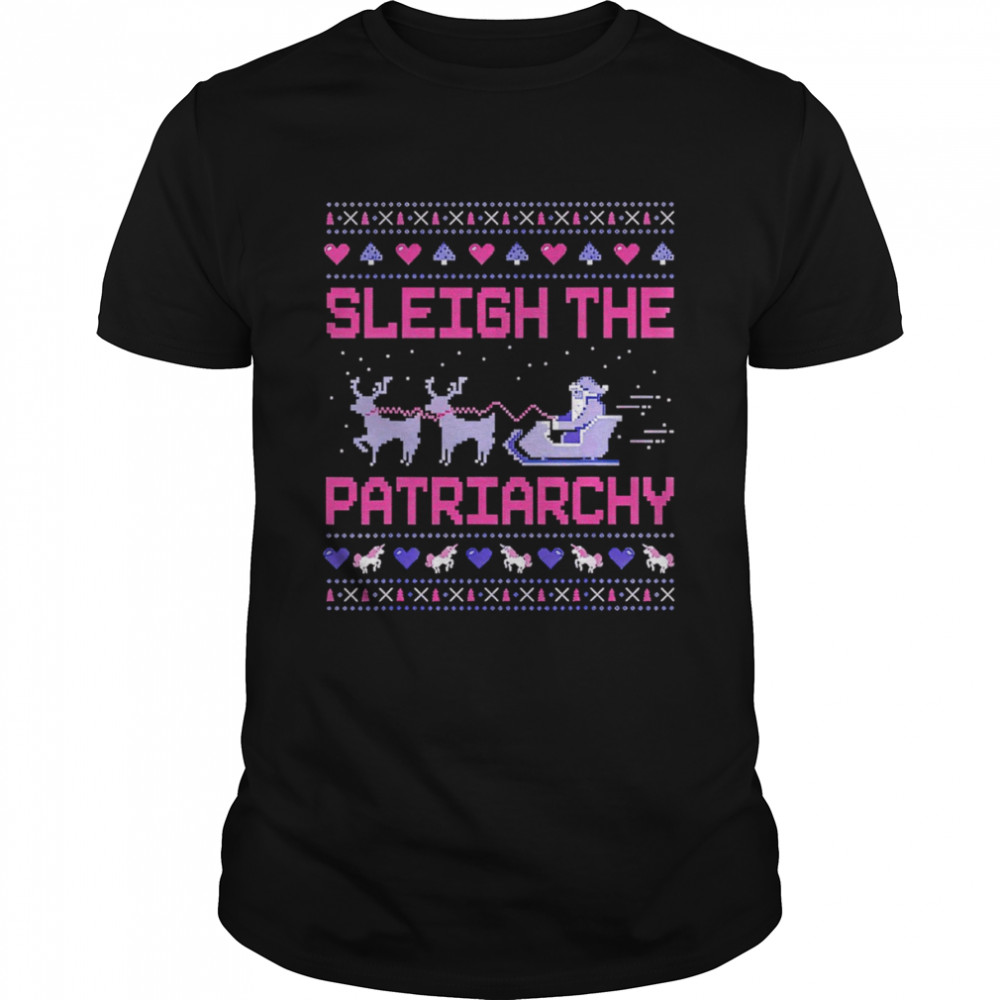 Sleigh the patriarchy Christmas shirt Classic Men's T-shirt