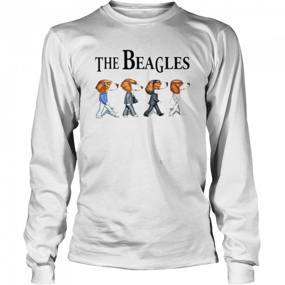 the beagles dogs abbey road shirt long sleeved t shirt
