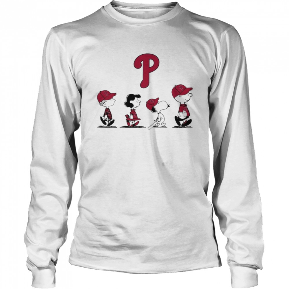 The Peanuts characters Philadelphia Phillies 2022 abbey road shirt Long Sleeved T-shirt
