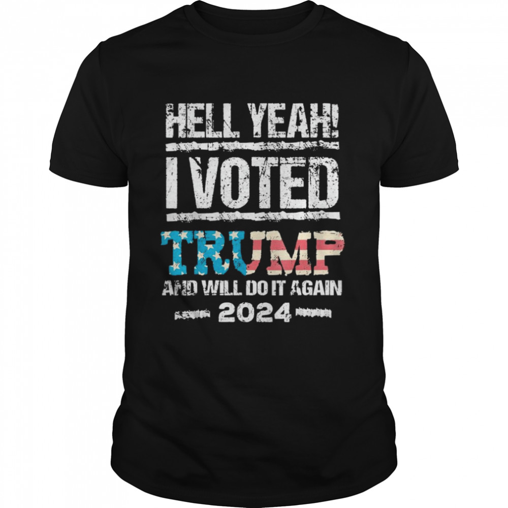 Trump 2024 I Voted Trump Flag MAGA Patriot Party Election Tee  Classic Men's T-shirt