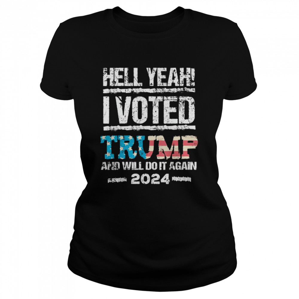trump 2024 i voted trump flag maga patriot party election tee classic womens t shirt