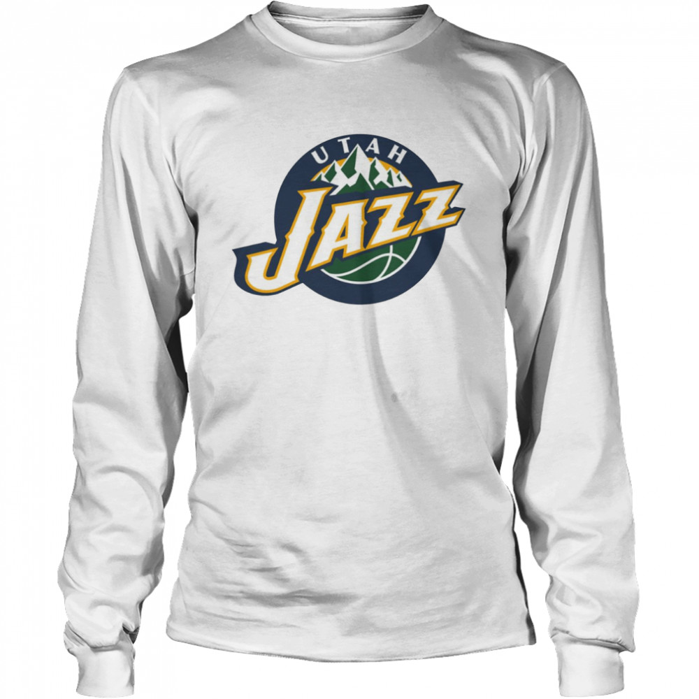 utah jazz logo basketball team shirt long sleeved t shirt