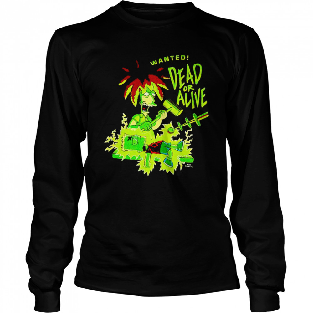 Wanted dead or alive The Simpson shirt Long Sleeved T-shirt