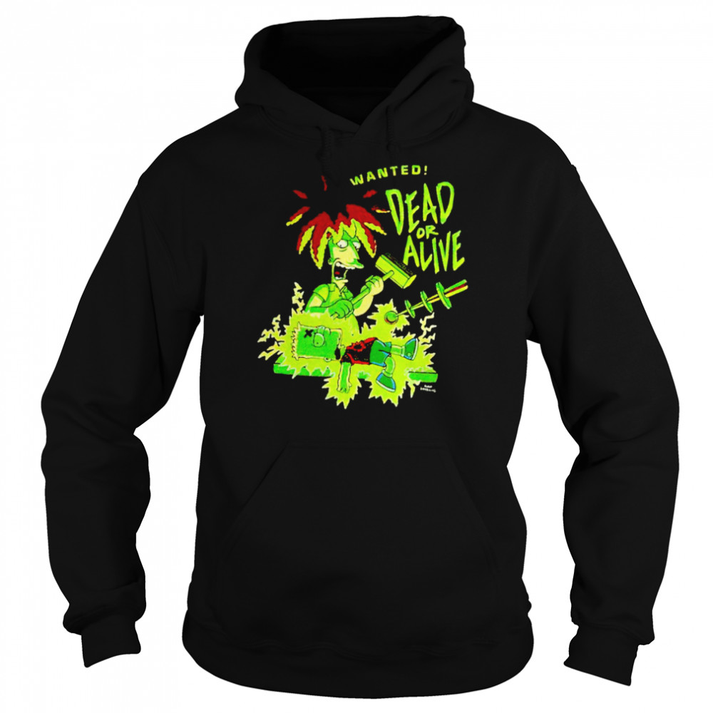 wanted dead or alive the simpson shirt unisex hoodie