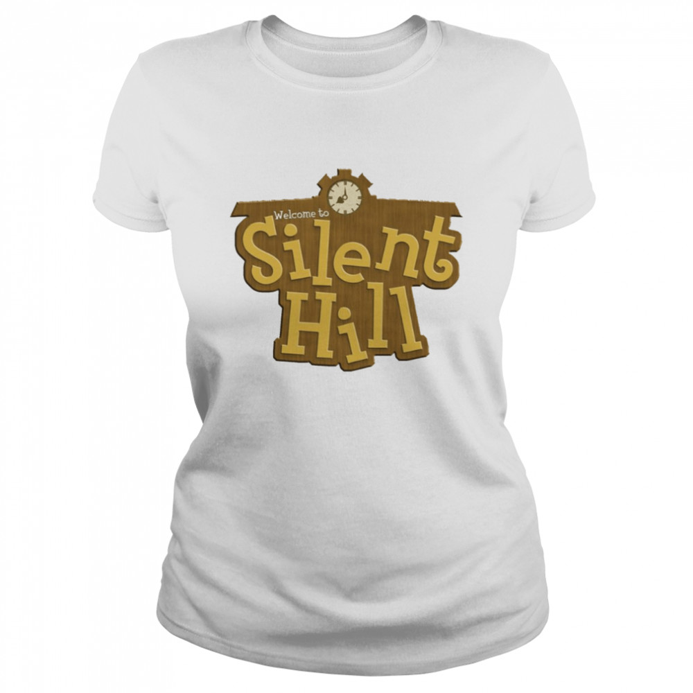 welcome to silent hill inspired of animal crossing shirt classic womens t shirt