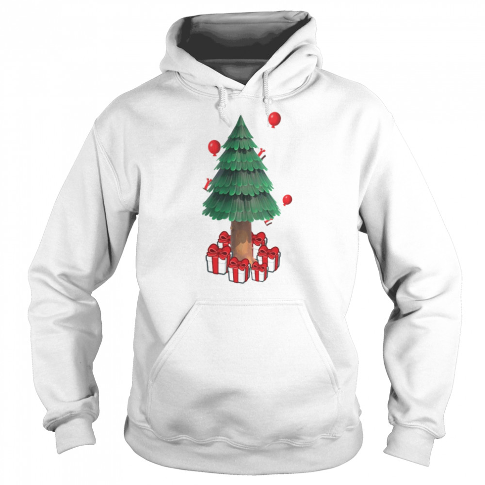 Acnh Xmas Tree And Presents Animal Crossing Christmas shirt Unisex Hoodie