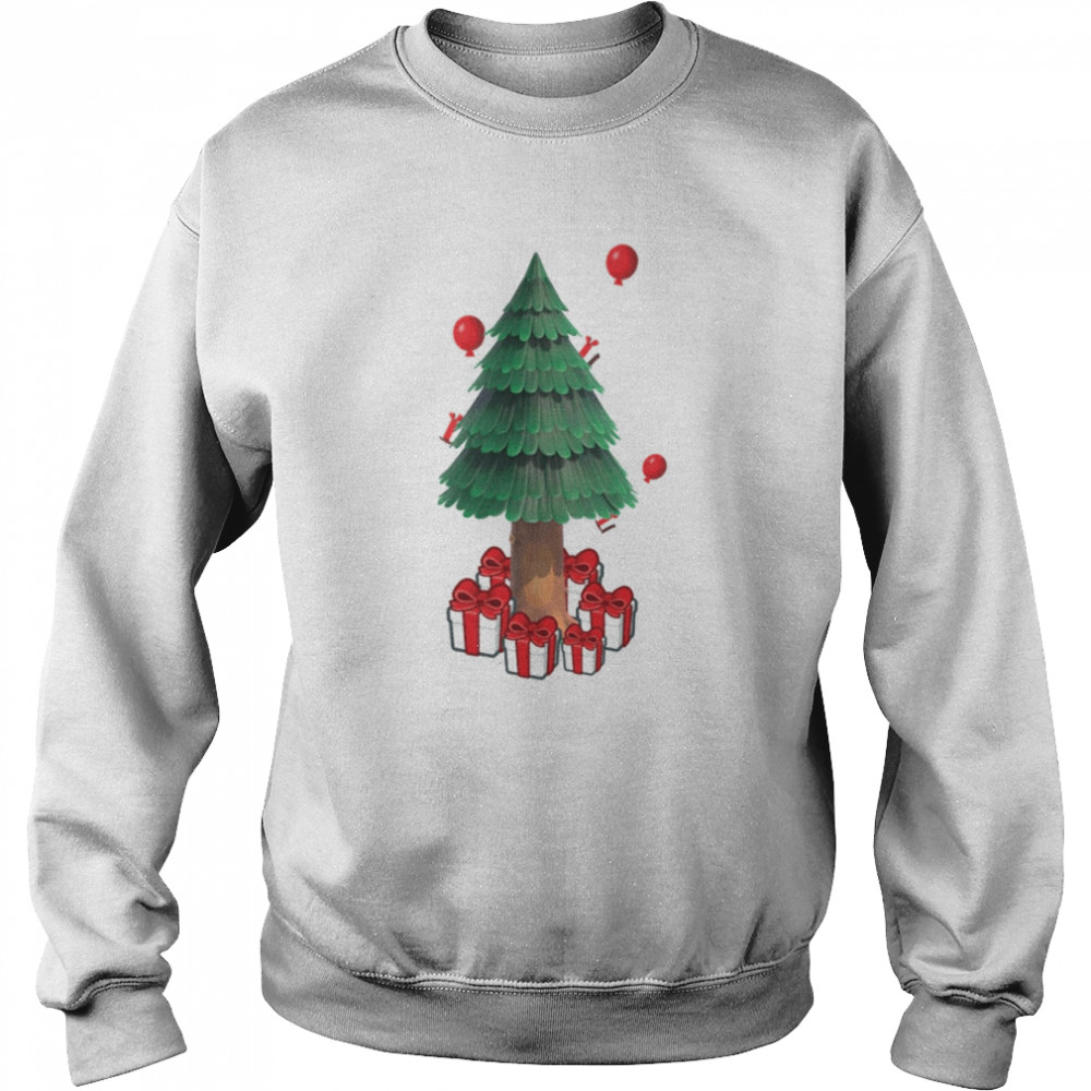 Acnh Xmas Tree And Presents Animal Crossing Christmas shirt Unisex Sweatshirt