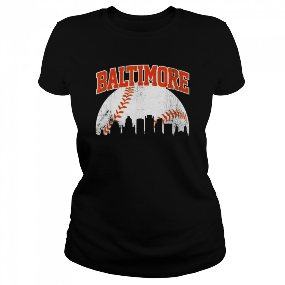 Baltimore Baseball Skyline City Gameday Retro Vintage USA Vintage 2022 Classic Women's T-shirt