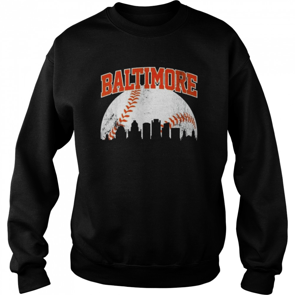 Baltimore Baseball Skyline City Gameday Retro Vintage USA Vintage 2022 Unisex Sweatshirt