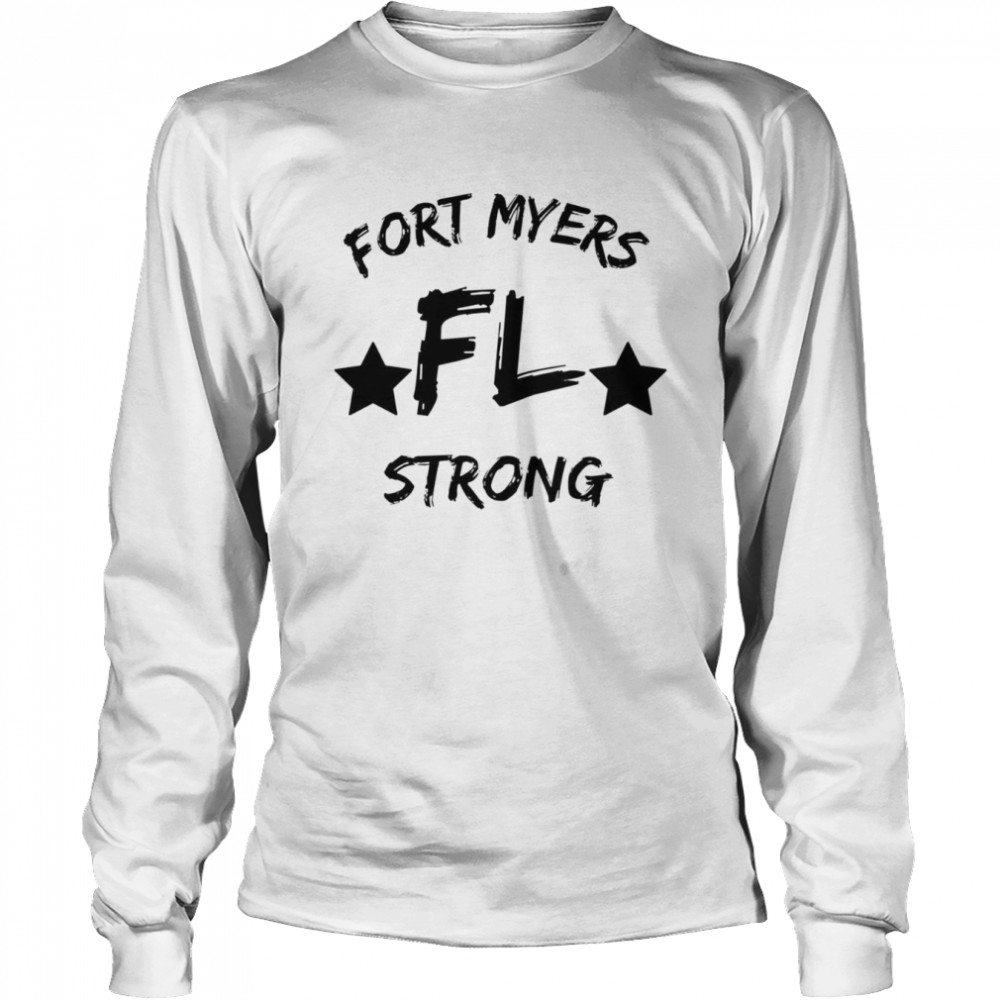 Black Fort Myers Fl Florida Strong shirt Long Sleeved T-shirt