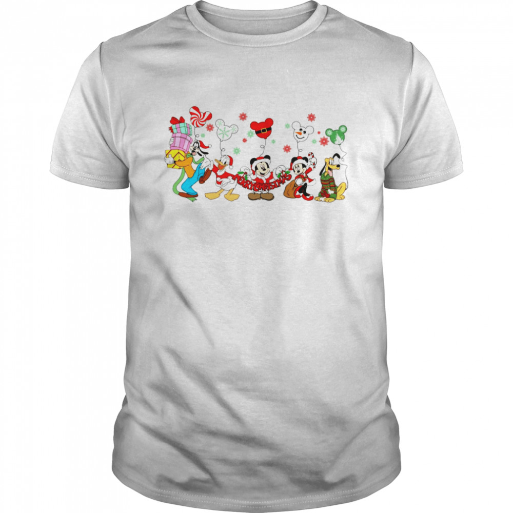Disney Mickey and Friends Balloon Christmas shirt
