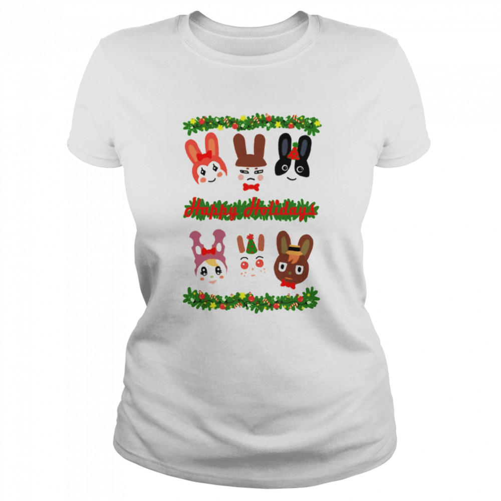 Happy Holidays Animal Crossing Christmas shirt Classic Women's T-shirt