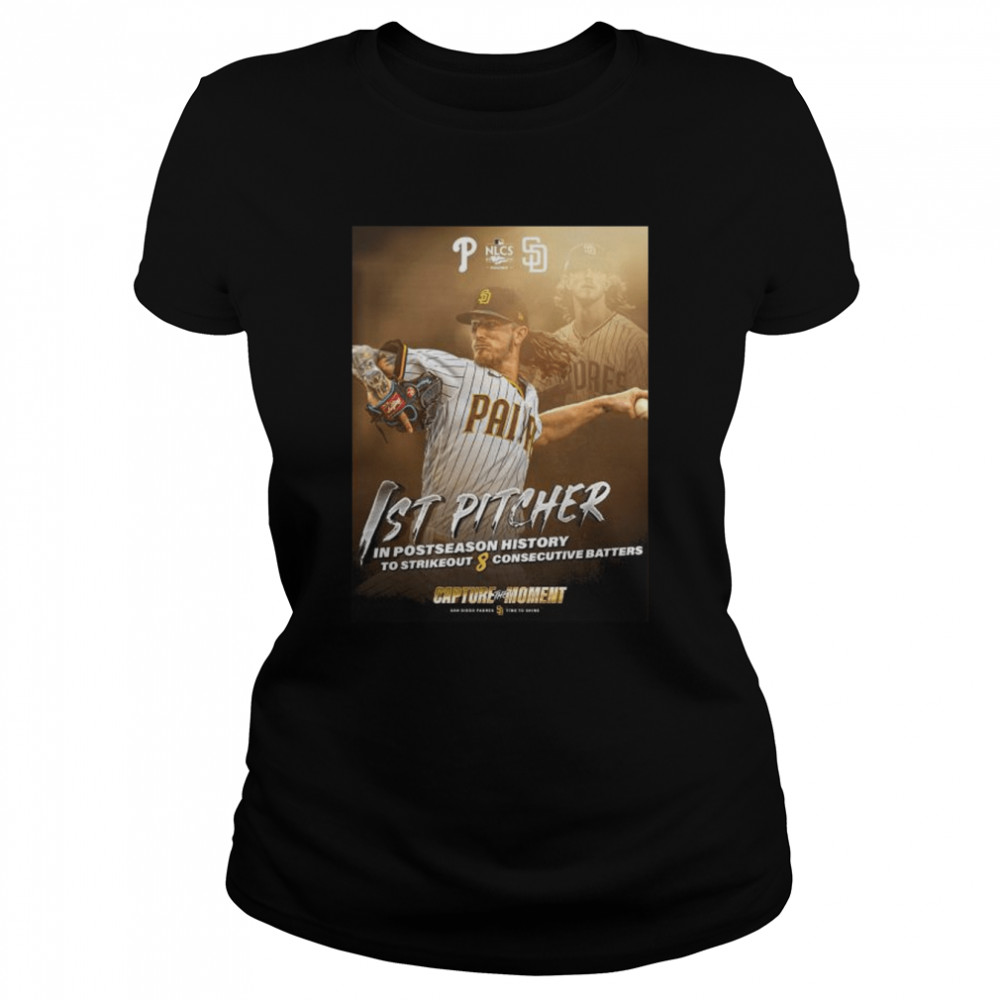 Josh hader of san diego padres making history 1st pitcher in postseason history shirt Classic Women's T-shirt