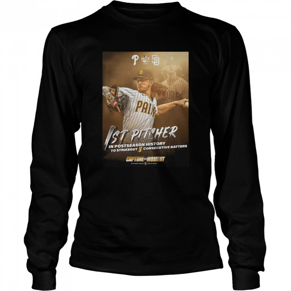 Josh hader of san diego padres making history 1st pitcher in postseason history shirt Long Sleeved T-shirt