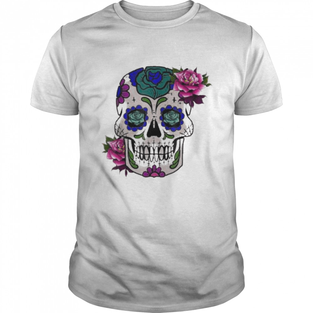 Sugar Skull Day Of The Dead Cool Bone Head Skulls  Classic Men's T-shirt