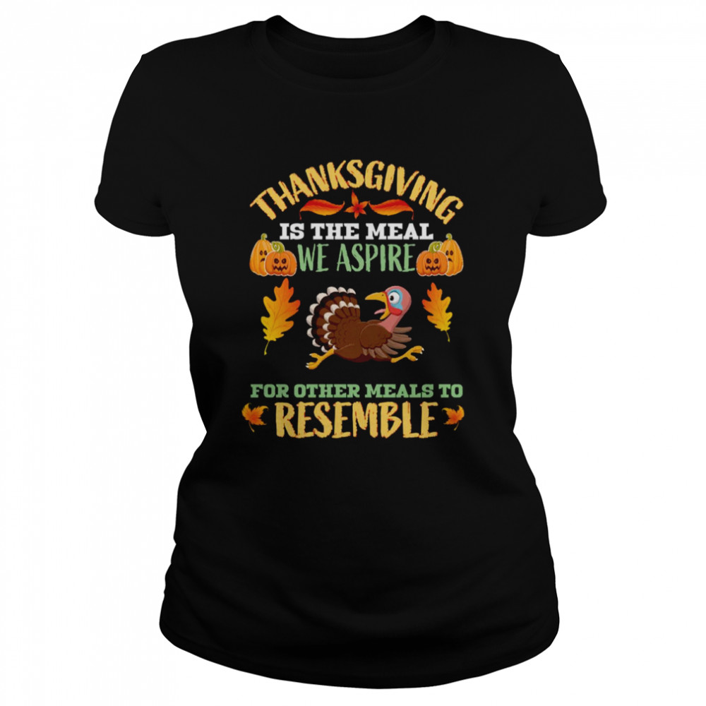 Thanksgiving Is The Meal We Aspire For Other Meals To Resemble Quote shirt Classic Women's T-shirt