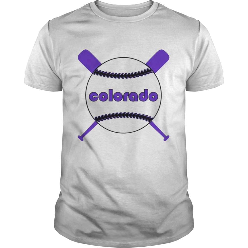 Colorado Retro Throwback With Crossed Bats Baseball shirt