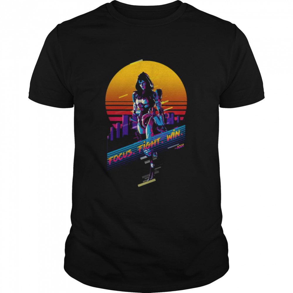 Focus Fight Win Apex Legends – Ash 80s Retro shirt
