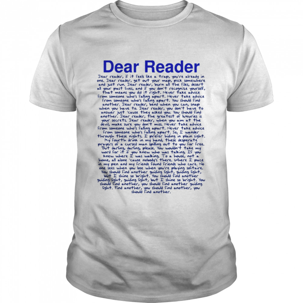 Ts Taylor Swft Midnights Dear Reader Entire Song shirt