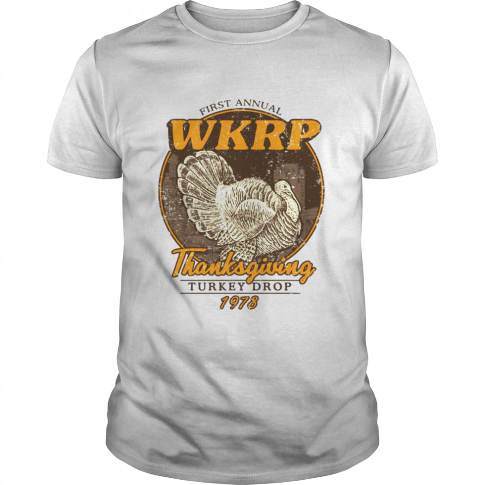 Design Of Wkrp In Cincinnati Turkey Drop For Thanksgiving Day shirt
